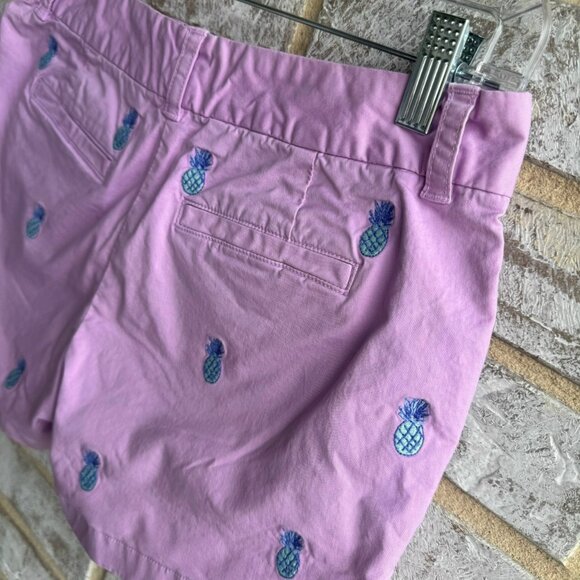 Vineyard Vines Pineapple Embroidered Chino Casual Shorts Women's Size 0 - Picture 7 of 11